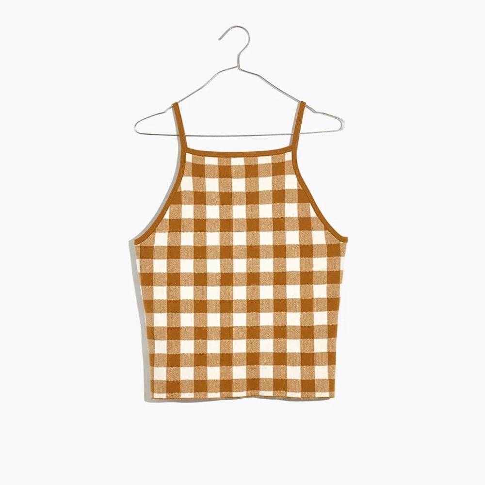 NWT Madewell Gingham Sweater Tank